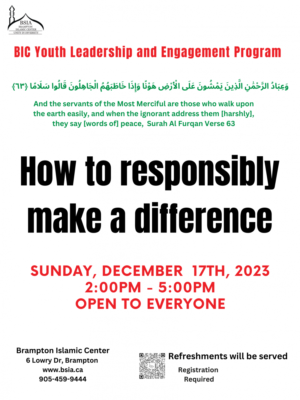 Youth Leadership & engagement  Program (DECEMBER, 2023)